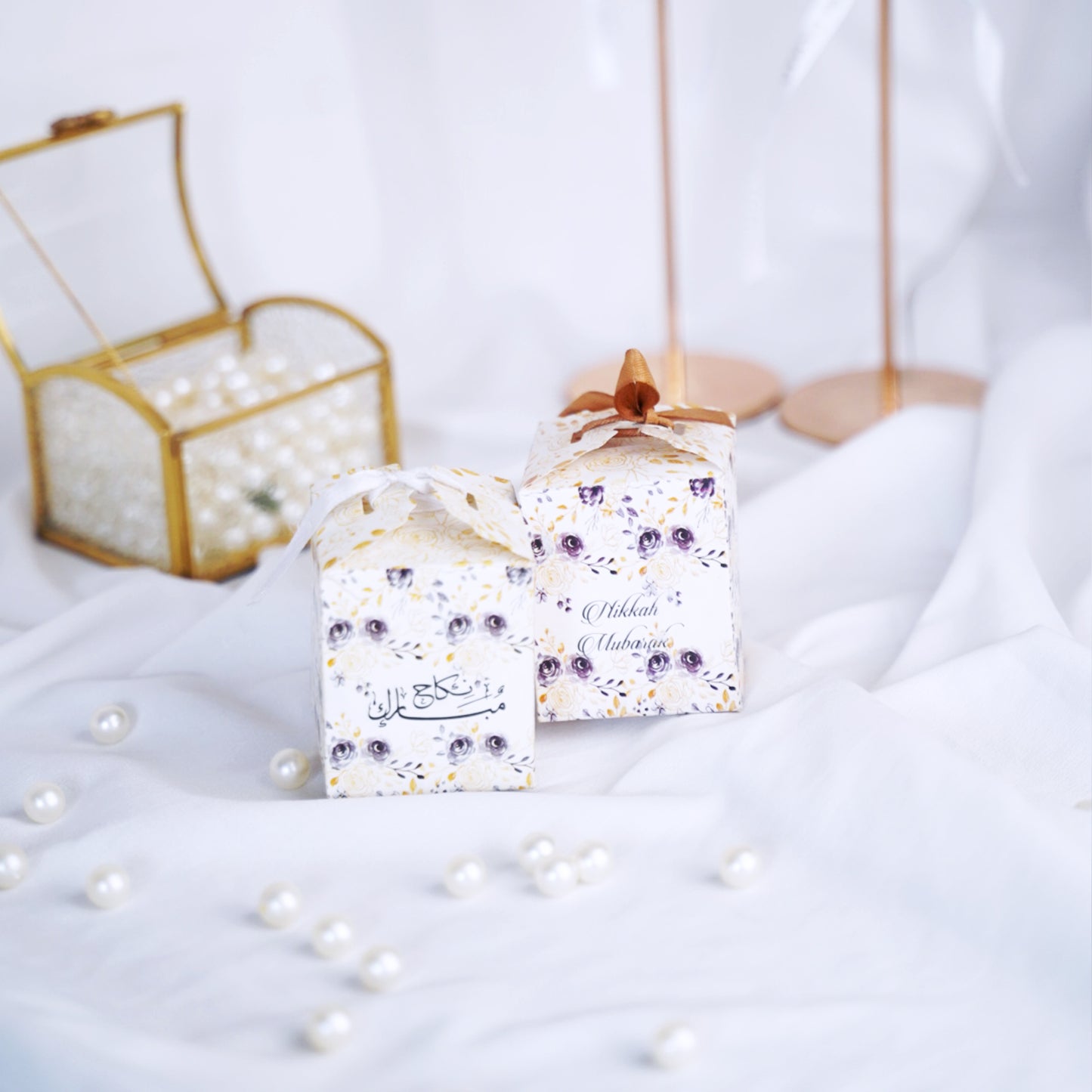 Lavender Gold Cube Bidh Box - Pack Of 12