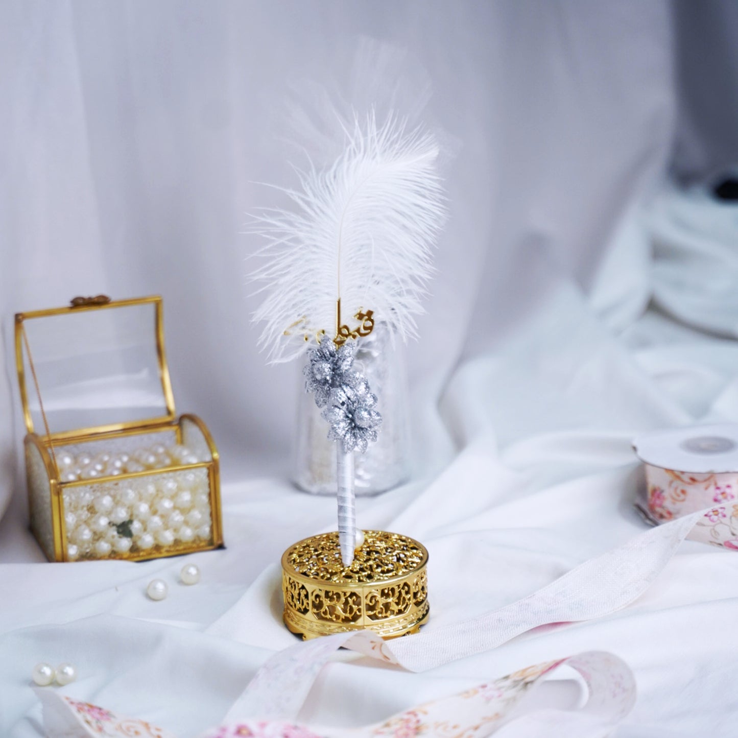 Silver Feather Nikah Pen - Qalam E Aroosi