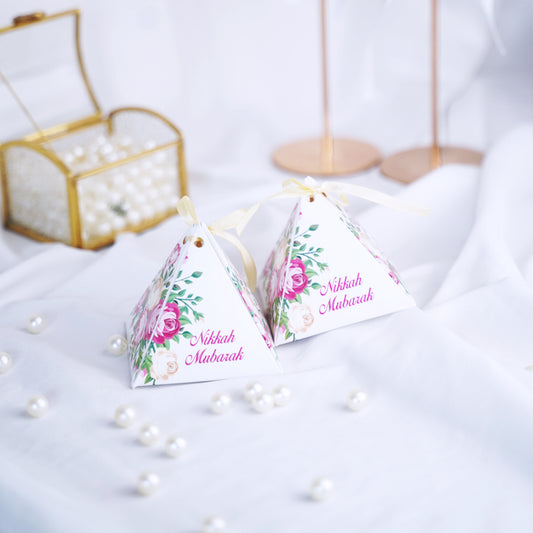 Floral Pyramid Bidh Box - Pack Of 12