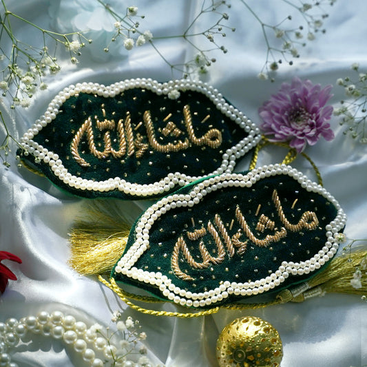 Fancy Mashallah Embroidered Imam Zamin - Green01