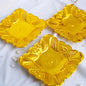 Elegant Golden Mehndi Plates – Set of 3