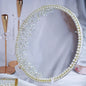 Elegant Pearl-Embellished Bridal Mirror Tray