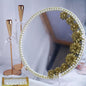 Golden Blossom Pearl Bridal Mirror Tray