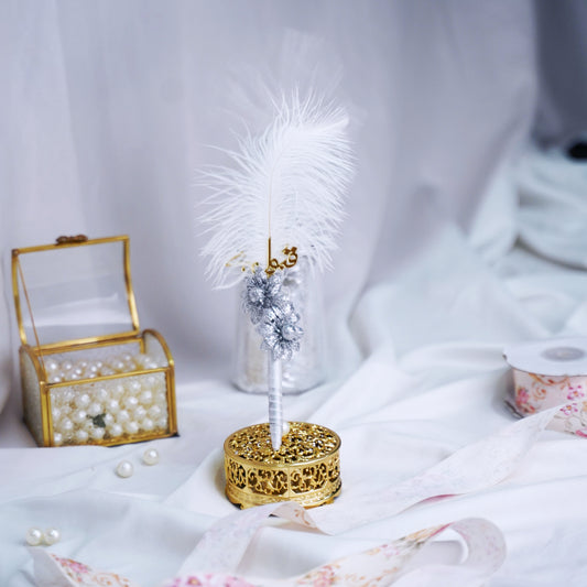 Silver Feather Nikah Pen - Qalam E Aroosi