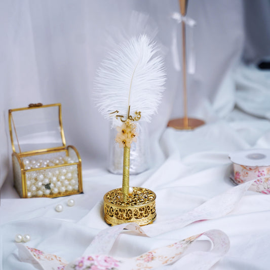 Golden Feather Signature Nikah Pen - Qalam E Aroosi