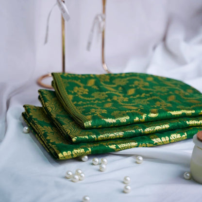 Premium Green Banarsi Shawl For Nikah Ceremony