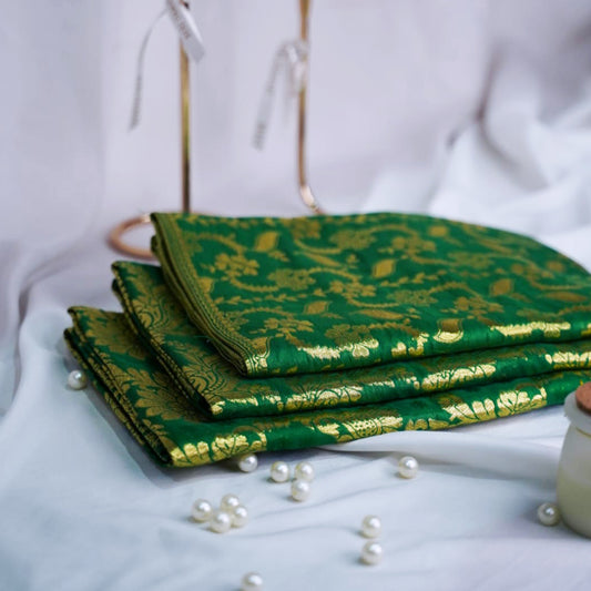 Premium Green Banarsi Shawl For Nikah Ceremony