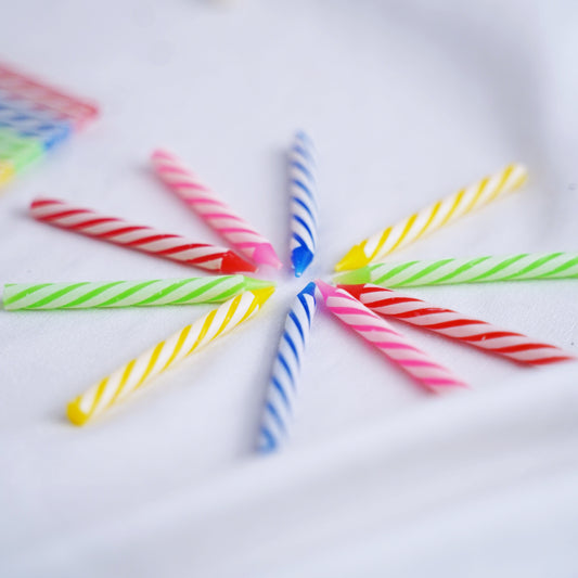 Colorful Spiral Candles - Pack Of 10
